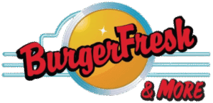Logo for Burger Fresh and More in Conroe, Texas.