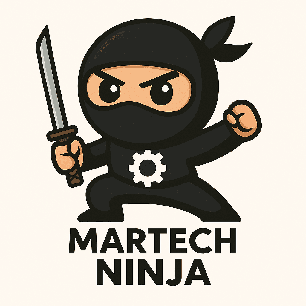 Introducing MarTech Ninjas: The Tactical Edge of Network Conroe 1 Marketing Technology Group mascot is Marketing Operations and DevOps expert dressed in a ninja costume and brandishing a taskmaster.